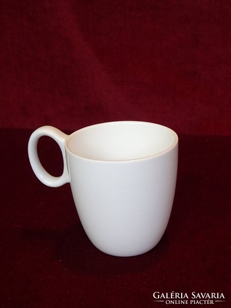 White porcelain mug. Tassimo coffee machine advertising. He has!