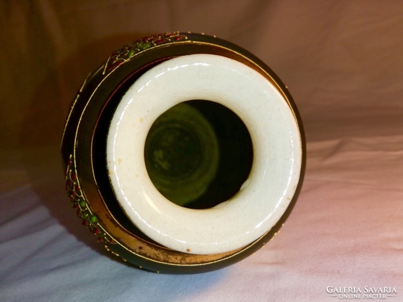 Eredeti Satsuma váza, ritka vastagon aranyozott, kihagyhatatlan ajándék