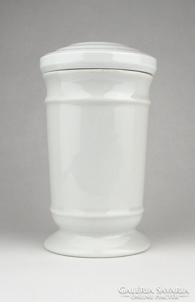 0Y760 Régi nagyméretű porcelán patikaedény 16 cm