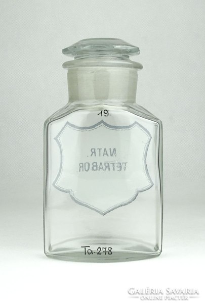 0Y770 Régi gyógyszertári patika üveg NATR TETRABOR