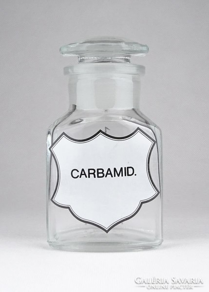 0Y778 Régi gyógyszertári patika üveg CARBAMID