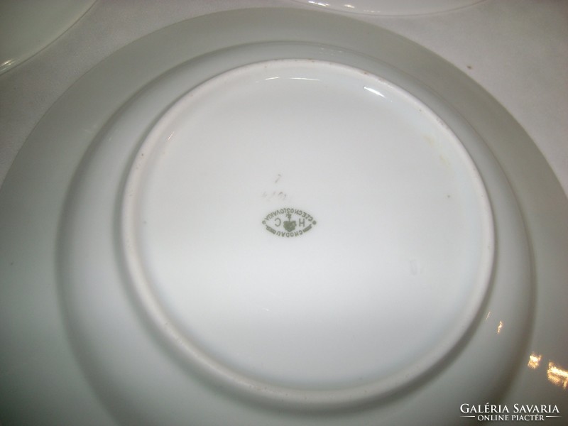 Porcelán mély tányér - öt darab - csehszlovák