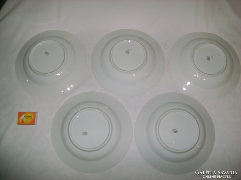 Porcelán mély tányér - öt darab - csehszlovák