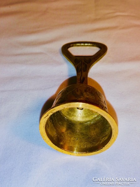 Copper bell vintage with engraved missing bell