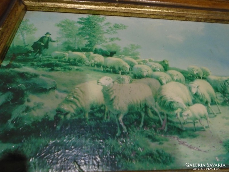 Gyönyörű olajfestmény életkép a XIX. századból, ismeretlen festő muzeális darab (Ács ? 1886)