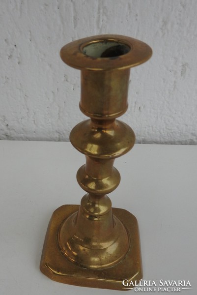 Antique copper table candle holder
