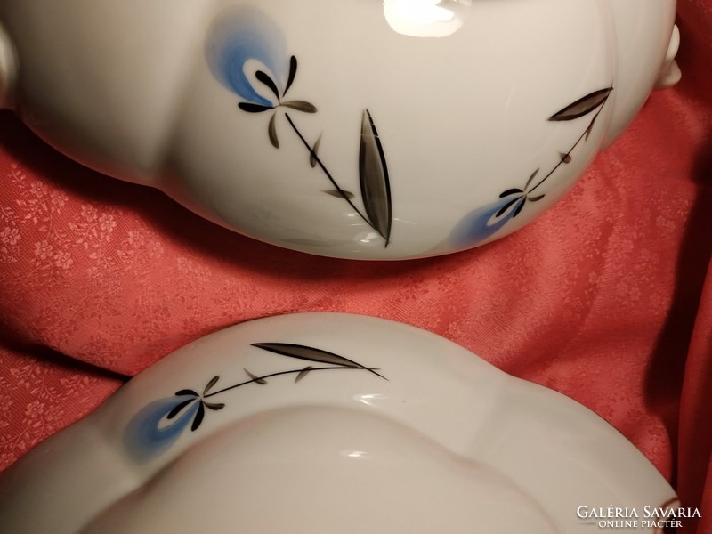 Antique porcelain soup serving