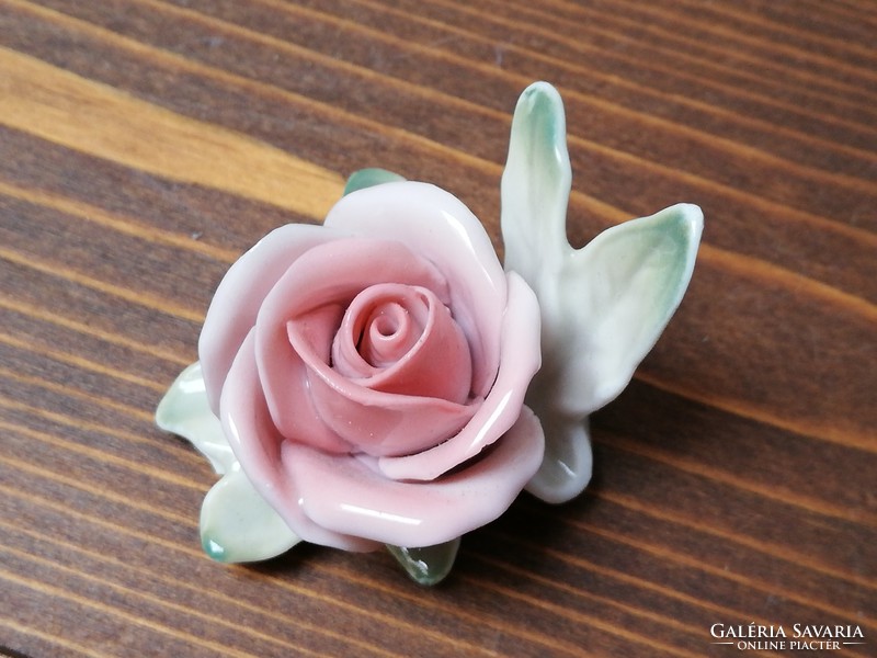Ens rózsa jelzett antik kézzel festett porcelán
