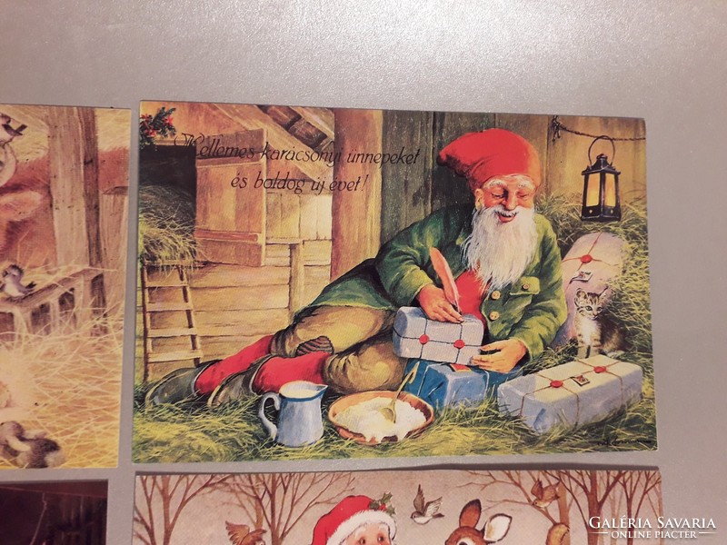 Régi karácsonyi képeslap 6 darab