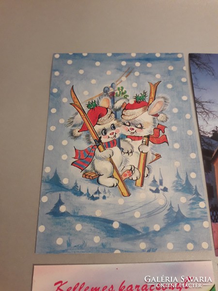 Régi karácsonyi képeslap 8 darab