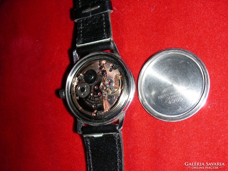 Elgin wristwatch in steel case
