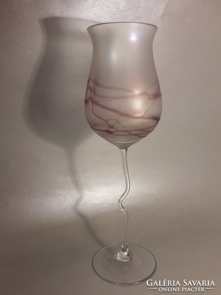 Just for that! 30 cm high! Freiherr von Poschinger iridescent glass goblet