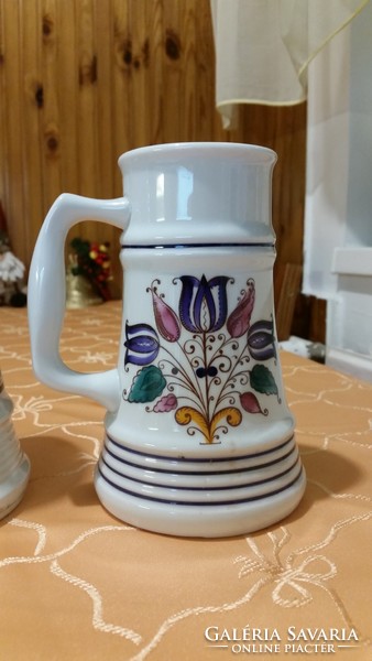 Antique lowland porcelain hand-painted jug 2 pieces for sale!