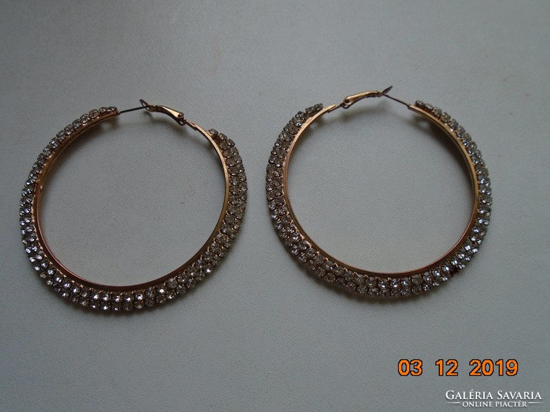 Gold-plated claw stone earrings