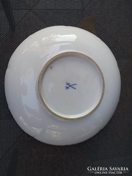 Meissen porcelán,ajàndéknak, kínáló tál tálka!, Asztalközép kardos régi jelzés! Luxus. Porcelán.