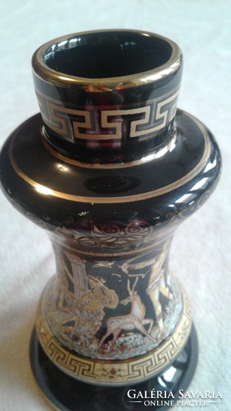 Aranyozott 24K, kézzel készült görög váza