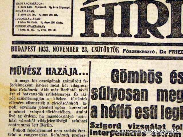 Spherical and cross-fischer / Hungarian newspaper / szs .: 11988