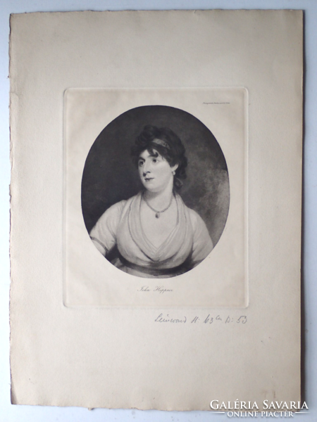 ​Női arckép. Fotogravűr John Hoppner (1759–1810) művéről, 1906 (Paulssen & Co., Bécs). Ritka!