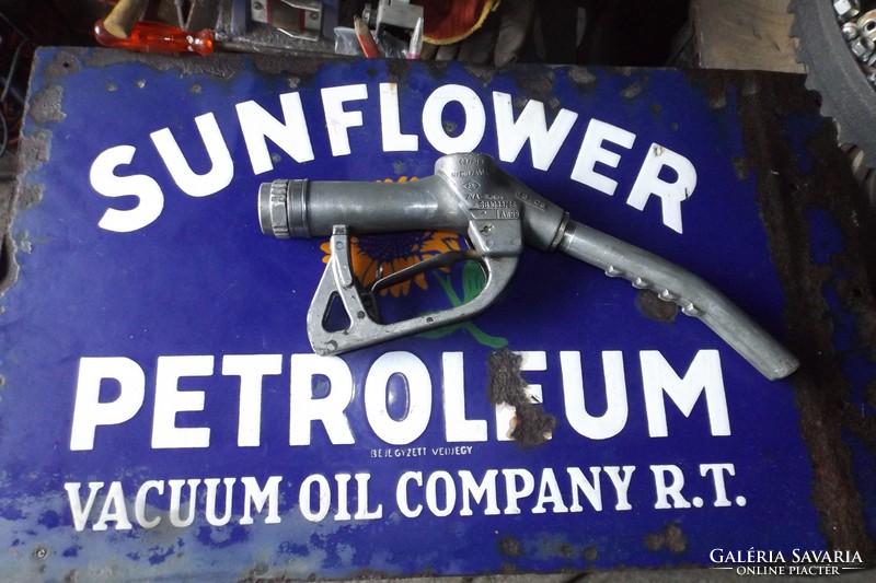 Ritka veterán benzinkút autó motor olaj reklám cég tábla Loft industrial gépipari Antik db