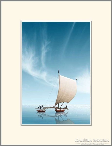 Moira risen: sailed the seven seas - gone fishing. Contemporary, signed fine art print