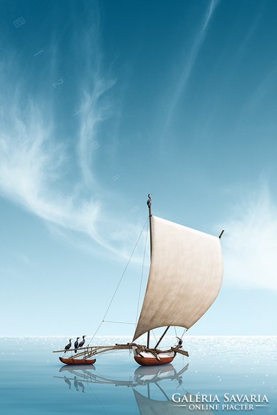 Moira risen: sailed the seven seas - gone fishing. Contemporary, signed fine art print