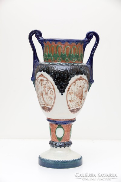 Vase - with art nouveau representation wine stool 44 cm