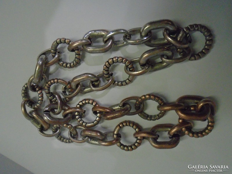Vastag ezüst vagy ezüstözött unixes nyaklánc  50 cm