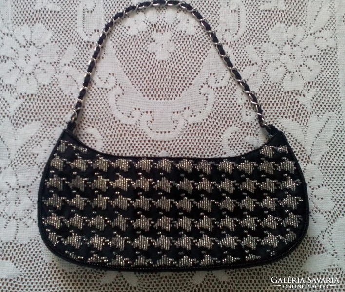 Marks & spencer satin, casual bag decorated with beads