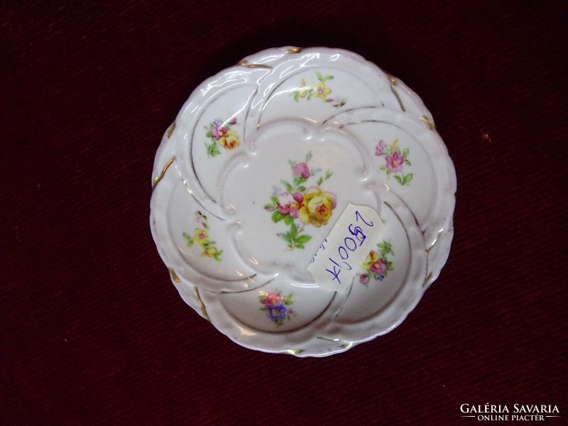 Zsolnay porcelán antik, mini asztalközép, átmérője 8 cm. Vanneki!