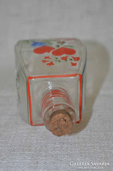 Kézi festésű kínáló üveg  ( DBZ 0059 )