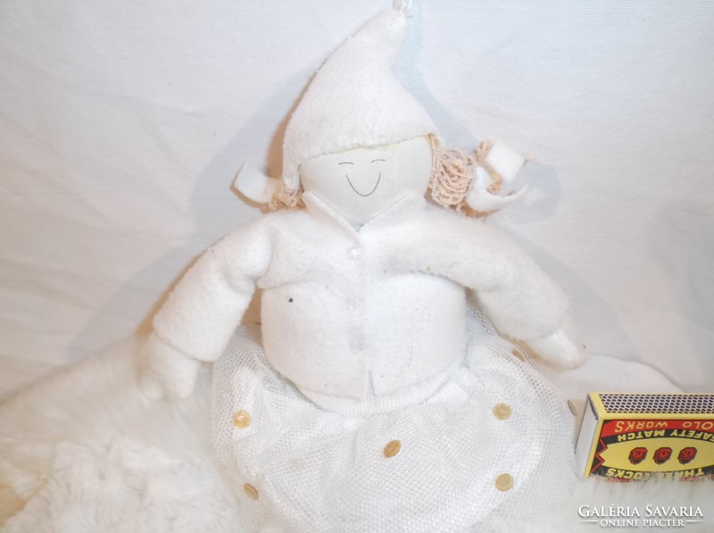 Doll - 34 x 24 cm - Christmas - textile - white - in good condition.
