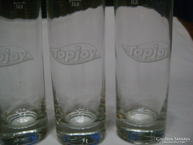 TOP-JOY feliratú, hitelesített üdítős pohár - hat darab