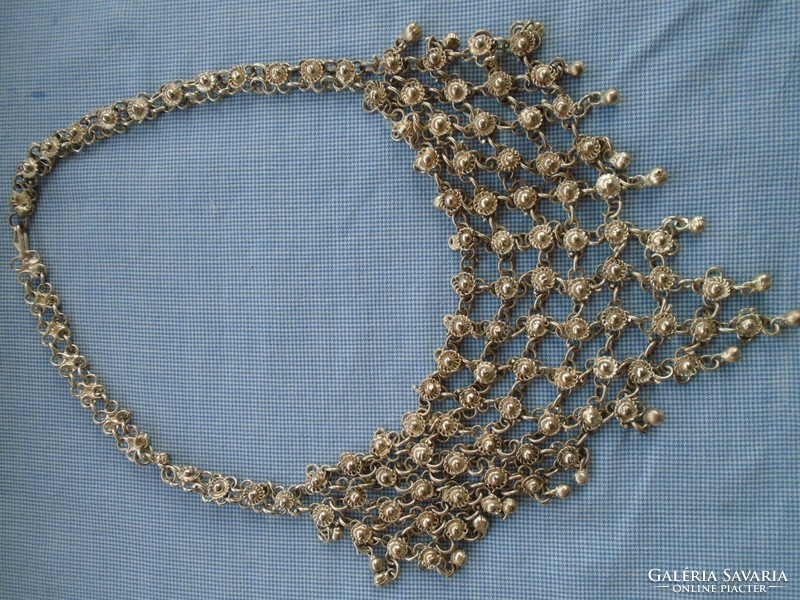 Tibeti ezüst  collier csodálatos indiai kézimunka  116,5 gramm
