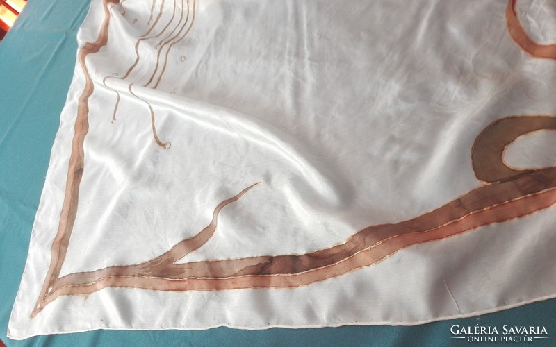 Ideen silk scarf, hand-dyed, 100 x 84 cm