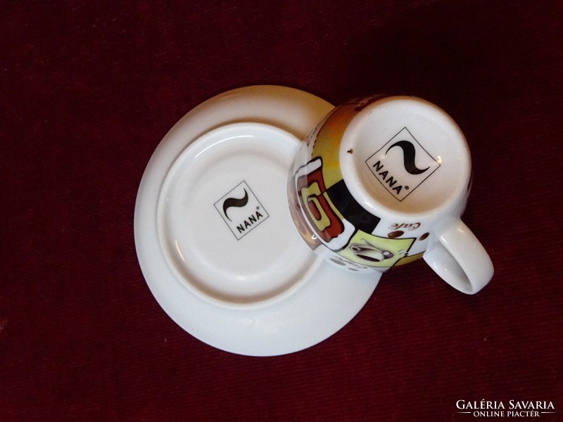 Nana Italian coffee cup + placemat. He has!