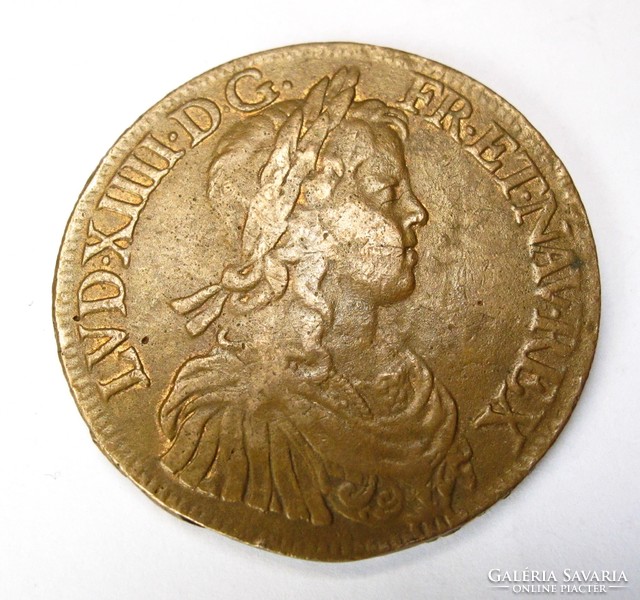 Louis XIV 1652 ECU korabeli másolat.