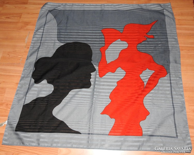 Hand-dyed modern scarf / shawl