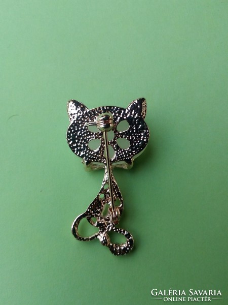 Special cute kitten brooch, gooseberry 99.