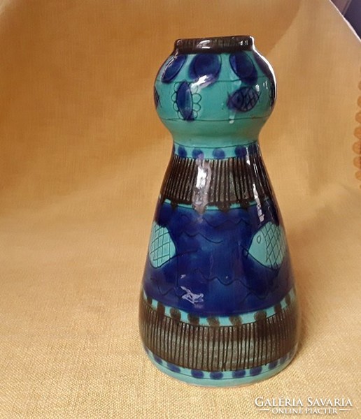 3068 - Rare, retro fish ceramic vase