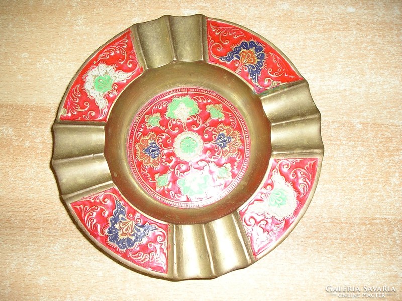 Indian copper ashtray - 20x3 cm.