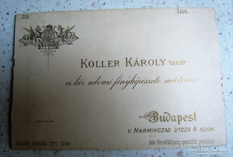 King Franz Joseph Emperor original labeled photo 1889 photo Habsburg Kuk Austro-Hungarian Monarchy