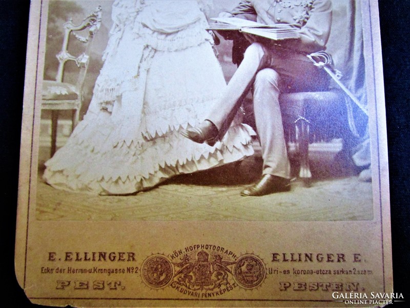 Queen Elizabeth Sissy Daughter Habsburg Gizella Archduchess Lipot Prince Original Engagement Photo 1872