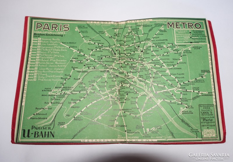 World War II German language guidebook for Paris, notre-dame, metro, etc.