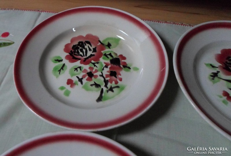 Gránit kerámia, rózsás tányér 1. (lapos)