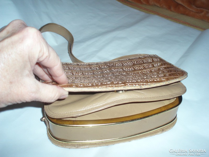 Vintage crocodile shoulder bag, handbag