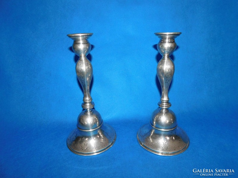 Pair of silver candle holders 498gr