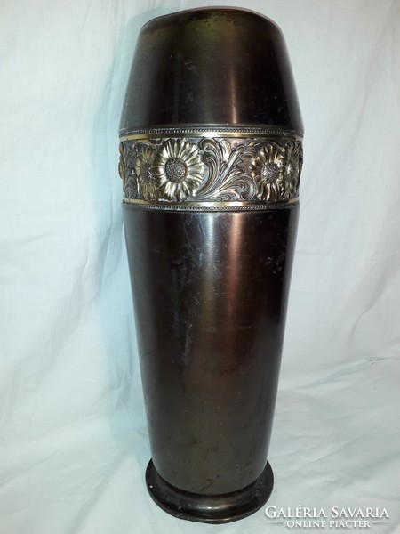 Very rare custom size! Antique art nouveau jugendstil wmf rarity bronze copper bay vase marked