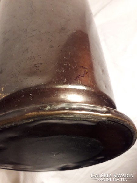 Very rare custom size! Antique art nouveau jugendstil wmf rarity bronze copper bay vase marked