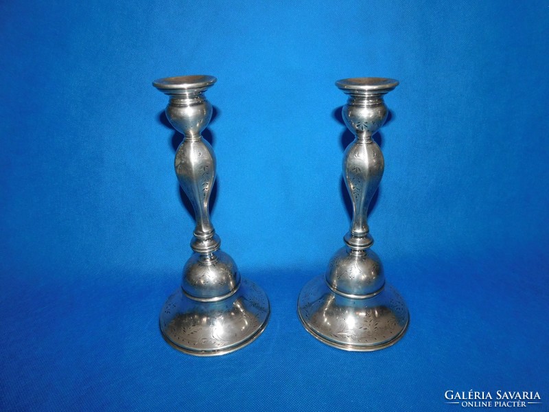 Pair of silver candle holders 498gr