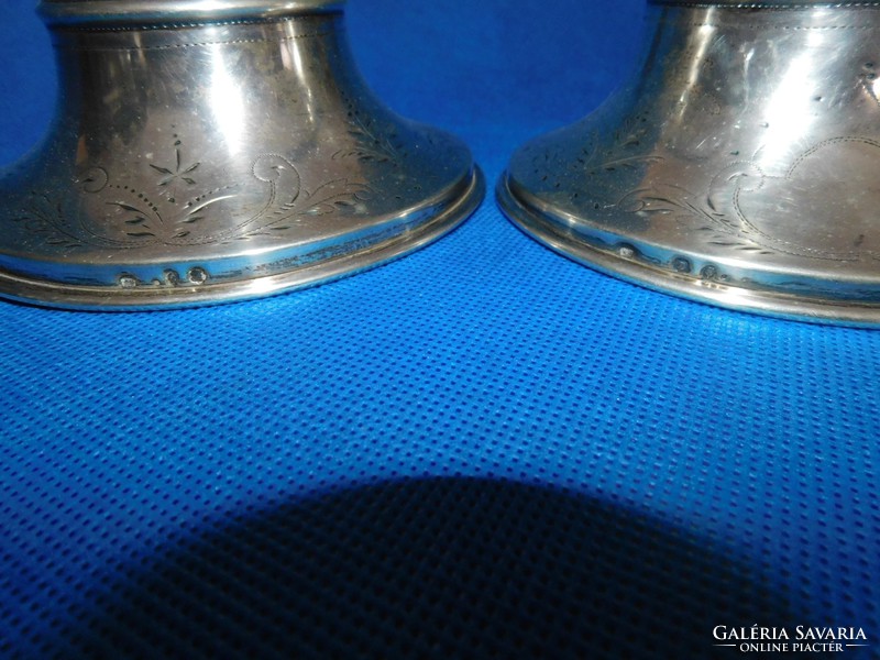 Pair of silver candle holders 498gr